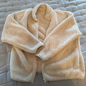PINK Victoria's Secret Cozy Cream Teddy Jacket
